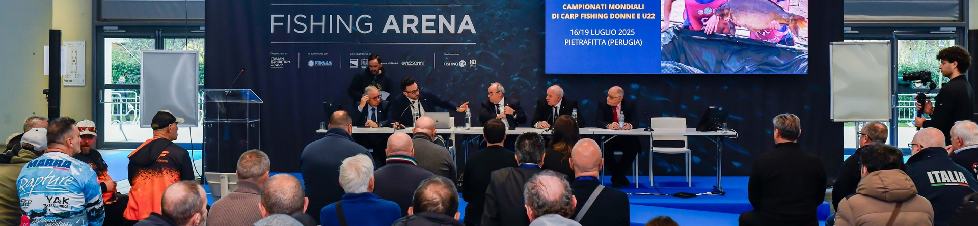 Conferenza stampa di presentazione dei mondiali di pesca sportiva in Italia nel 2026