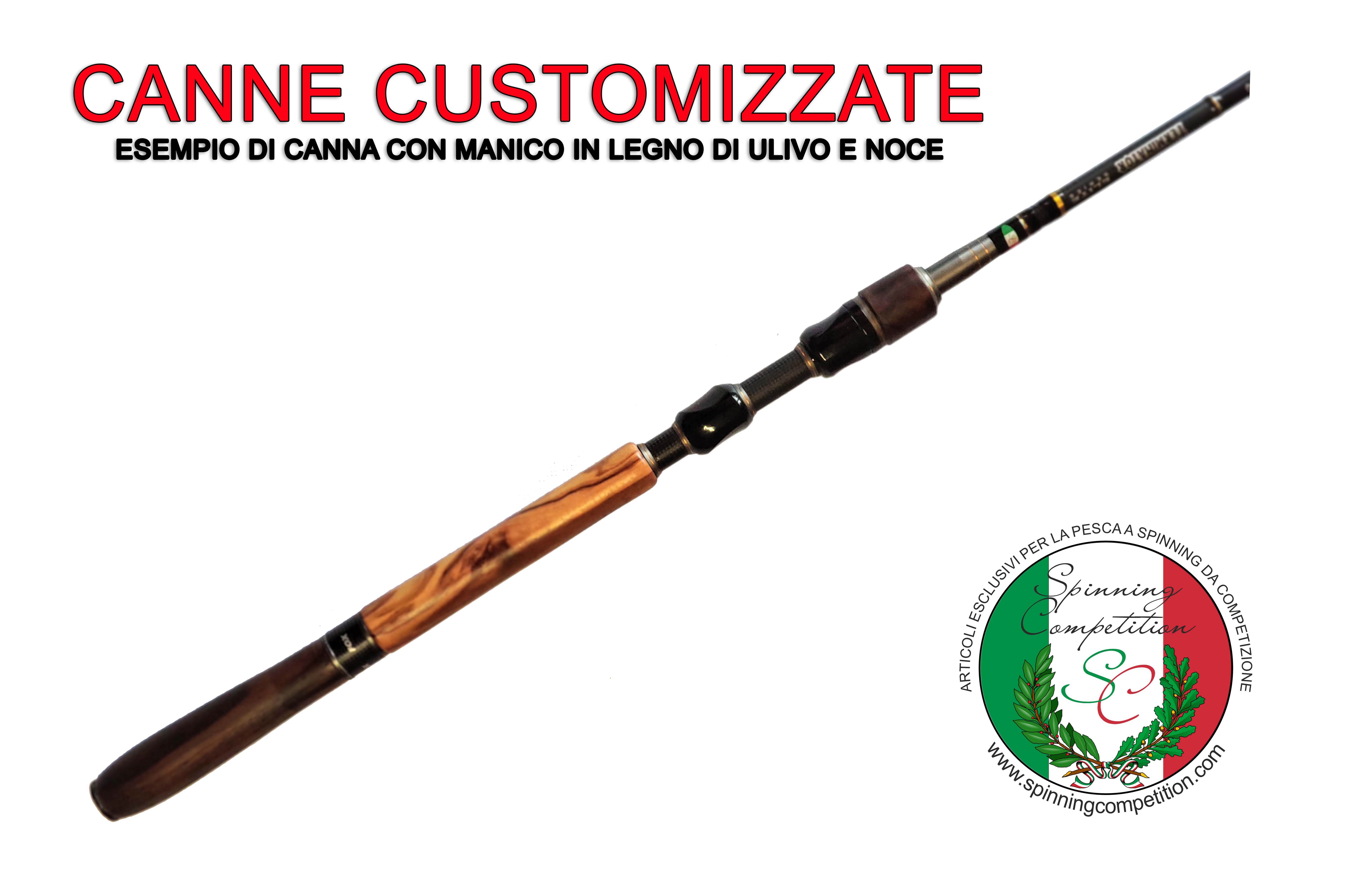 CANNE da pesca customizzate legno 1